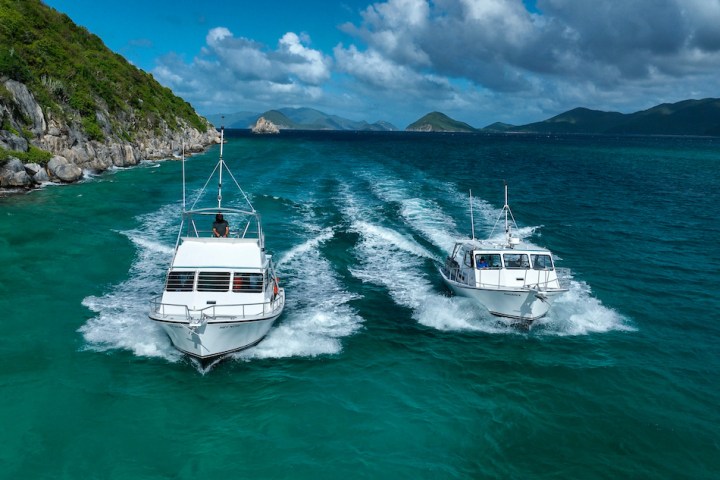 a small boat in a body of water