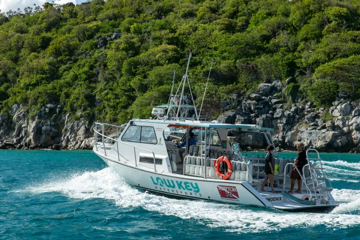 a small boat in a body of water